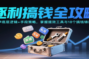 逐利搞钱全攻略：学底层逻辑+手段策略，掌握提效工具与18个搞钱锦囊-麦资源网