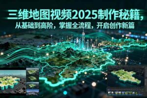 （15983期）三维地图视频2025制作秘籍，从基础到高阶，掌握全流程，开启创作新篇-麦资源网