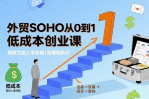 外贸SOHO从0到1低成本创业课，能够立刻上手实操与落地执行-麦资源网
