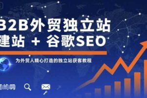 B2B外贸独立站建站+谷歌SEO,为外贸人精心打造的独立站获客教程-麦资源网
