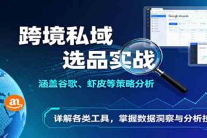 跨境私域选品实战：涵盖谷歌、虾皮等策略分析，详解各类工具，掌握数据洞察与分析技巧-麦资源网