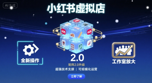 小红书虚拟店矩阵2.0，全新操作，*技术，可工作室放大