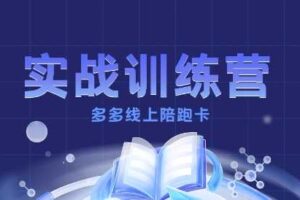 多多实战训练营，从0到1打造一个真正賺钱的店铺-麦资源网