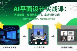AI平面设计实战课，实战演练，解锁创意之门，掌握设计之道-麦资源网