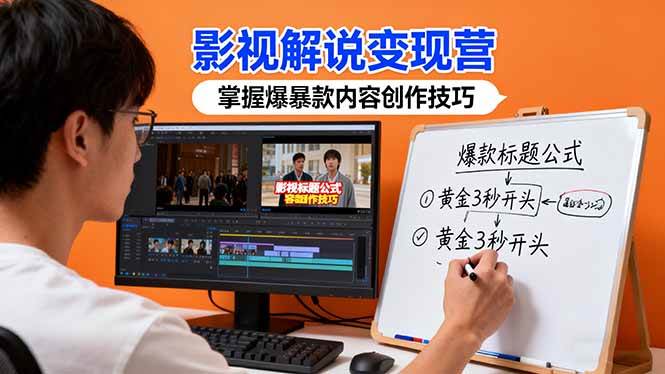 图片[1]-（16348期）影视解说变现营：通过30+实战案例爆款内容创作技巧，掌握影视解说盈利密码