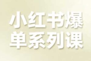 小红书爆单系列课，聚焦小红书电商全链路增长-麦资源网