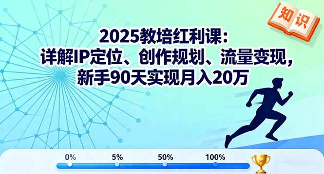 图片[1]-（16178期）2025教培红利课：详解IP定位、创作规划、流量变现，新手90天实现月入20万