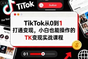 TikTok从0到1打通变现，小白也能操作的TK变现实战课程-麦资源网