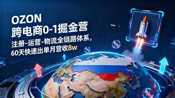 图片[1]-（16277期）OZON跨境电商0-1掘金营：注册-运营-物流全链路体系，60天快速出单月营收8w