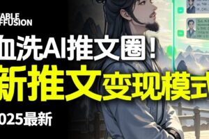 最新AI动态电影漫画小说推文,全流程实操教学,小白也能月入1万+-麦资源网