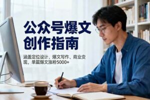 （16380期）公众号爆文创作指南，涵盖定位设计+爆文写作+商业变现，单篇爆文涨粉5000+-麦资源网