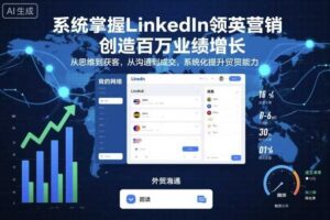系统掌握LinkedIn领英营销，创造百万业绩增长，从思维到获客，从沟通到成交，系统化提升外贸能力-麦资源网