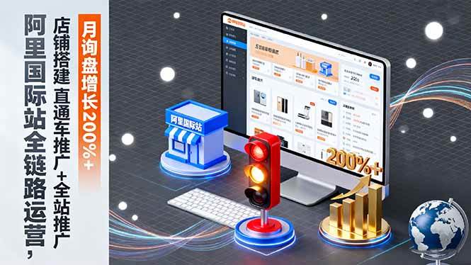 图片[1]-（16311期）阿里国际站全链路运营，店铺搭建+直通车推广+全站推广，月询盘增长200%+