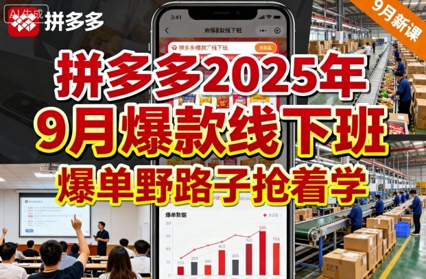 拼多多2025年9月*线下班，爆单野路子抢着学