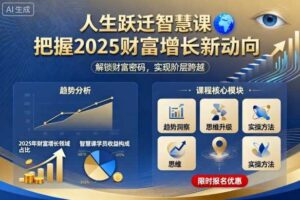 人生跃迁智慧课，把据2025财富增长新动向-麦资源网