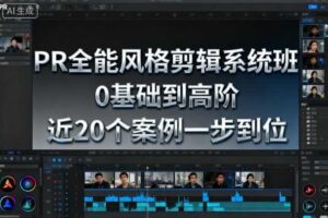 PR全能风格剪辑系统班,0基础到高阶,近20个案例一步到位-麦资源网