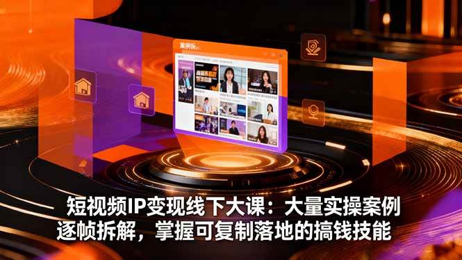 图片[1]-（16410期）短视频IP变现线下大课：大量实操案例逐帧拆解，掌握可复制落地的搞钱技能