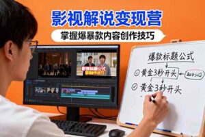 （16348期）影视解说变现营：通过30+实战案例爆款内容创作技巧，掌握影视解说盈利密码-麦资源网