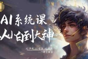 AI系统课程，从小白到大神系统学AI，AI声音-AI绘画-AI视频一门课全掌握-麦资源网