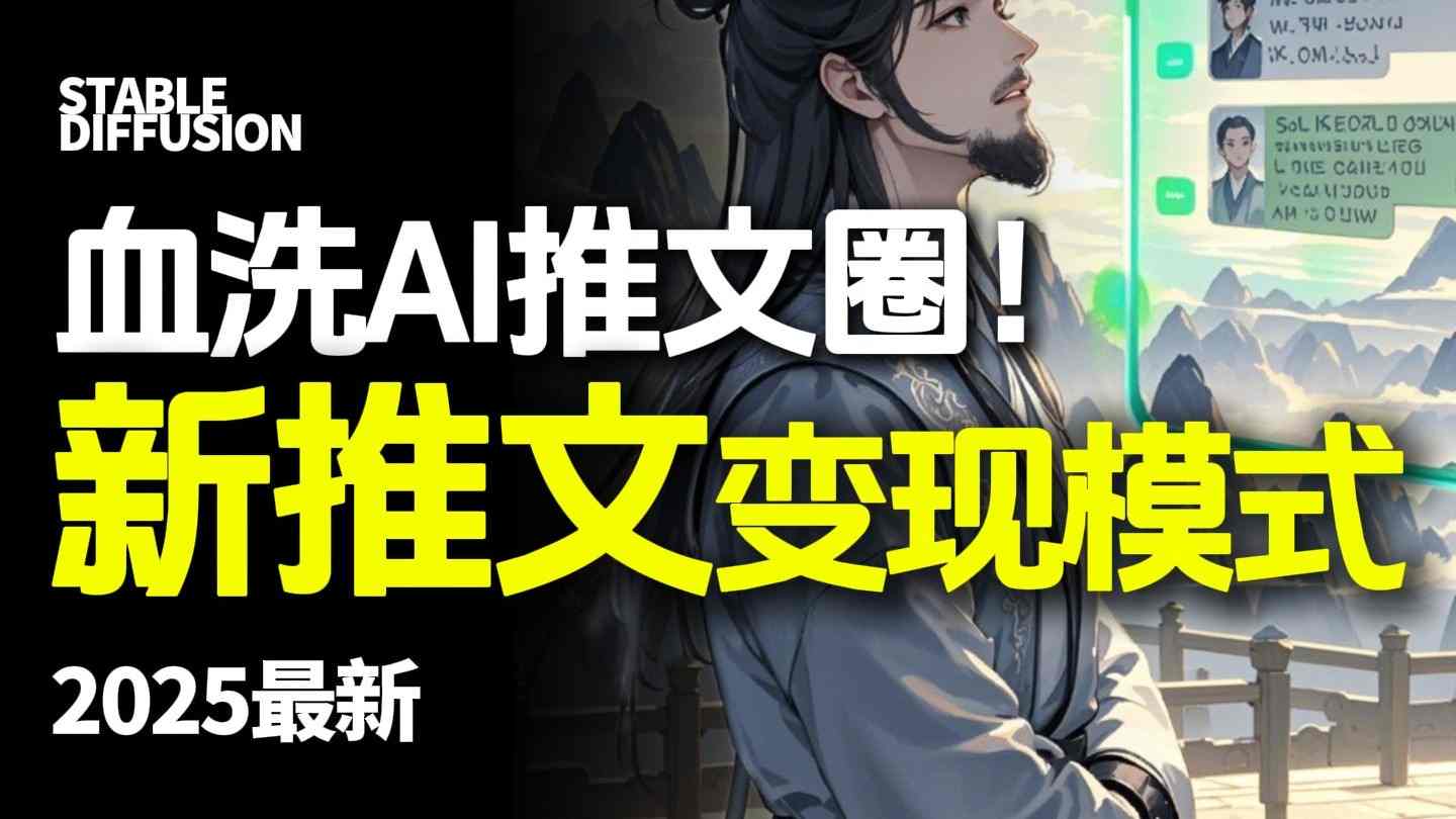 *AI动态电影漫画小说推文，全流程实操教学，小白也能月入1W+