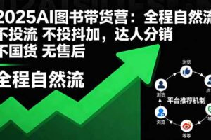 （16198期）2025AI图书带货营：全程自然流 不投流 不投抖加，达人分销 不国货 无售后-麦资源网