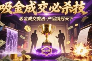 吸金成交必杀技,吸金成交魔法-产品销冠天下-麦资源网