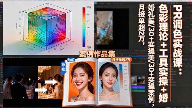 图片[1]-（16336期）PR调色实战课：色彩理论+工具实操+婚礼医美/30+实操案例，月接单超2万