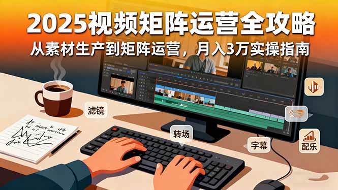 图片[1]-（16333期）2025短视频矩阵运营全攻略：从素材生产到矩阵运营，月入3万实操指南