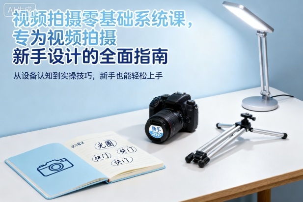 视频拍摄零基础系统课，专为视频拍摄新手设计的*指南
