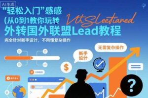国外联盟賺美刀项目，从0到1教你玩转国外联盟Lead教程，纯新手可操作性100%-麦资源网