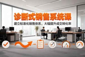 （16435期）诊断式销售系统课，建立标准化销售体系，大幅提升成交转化率-麦资源网