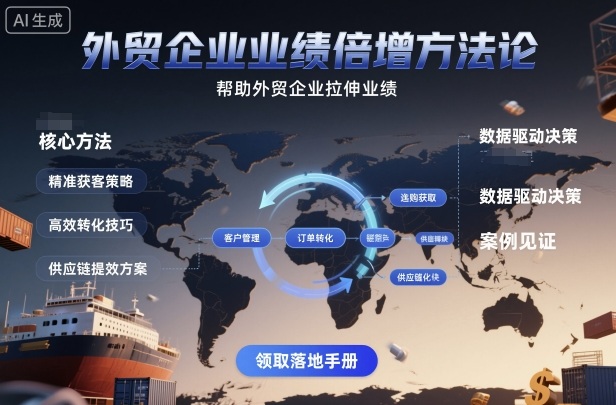 外贸企业业绩倍增方*，帮助外贸企业拉伸业绩