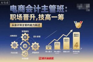 电商会计主管班，职场晋升，技高一筹-麦资源网