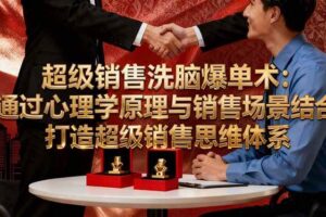 （16370期）超级销售洗脑爆单术：通过心理学原理与销售场景结合,打造超级销售思维体系-麦资源网
