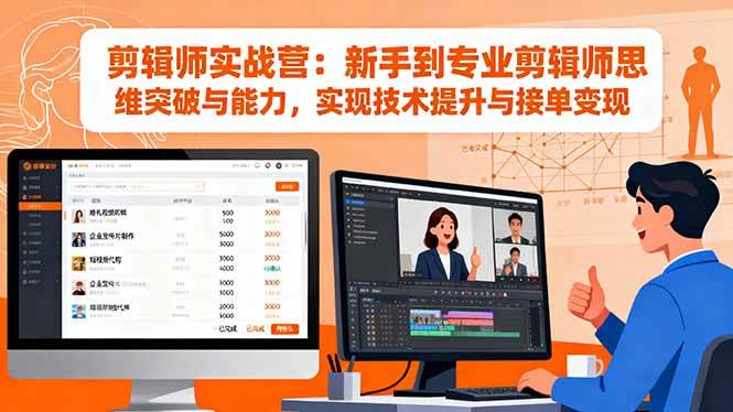 图片[1]-（16347期）剪辑师实战营：新手到专业剪辑师思维突破与能力，实现技术提升与接单变现