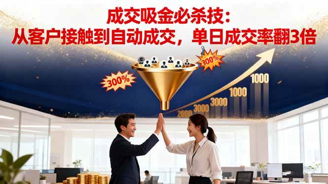 图片[1]-（16432期）吸金成交营销必杀技：从客户接触到自动成交，单日成交率翻3倍