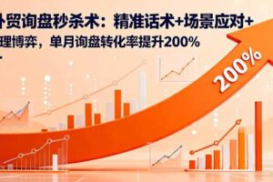 （16357期）外贸询盘秒杀术：精准话术+场景应对+心理博弈，单月询盘转化率提升200%-麦资源网