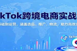 TikTok跨境电商实战课：从基础到运营，涵盖选品、推广、物流，助力高效变现-麦资源网