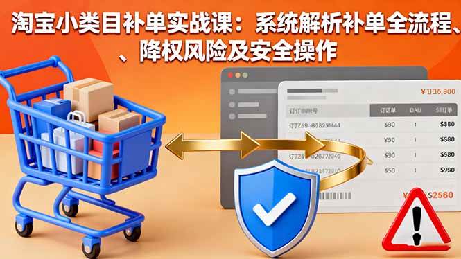 图片[1]-（16239期）淘宝小类目补单实战课：系统解析补单全流程、降权风险及安全操作