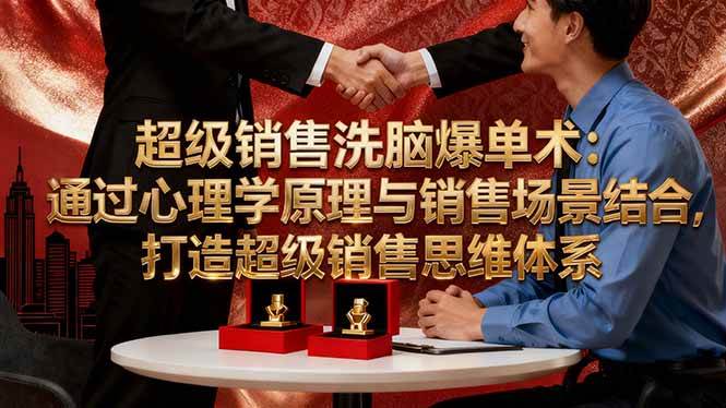 图片[1]-（16370期）超级销售洗脑爆单术：通过心理学原理与销售场景结合,打造超级销售思维体系