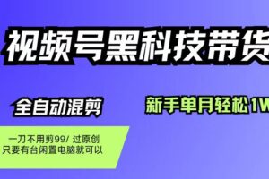 （16321期）视频号黑科技短视频带货，新手也能单月到手1W+，一刀不用剪，零投资-麦资源网