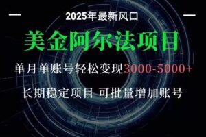 美金阿尔法项目：一部手机每天只需10分钟，轻松稳定赚美元-麦资源网