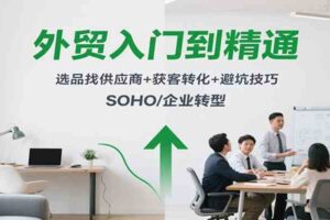 外贸入门到精通，选品找供应商+获客转化+避坑技巧，SOHO/企业转型-麦资源网