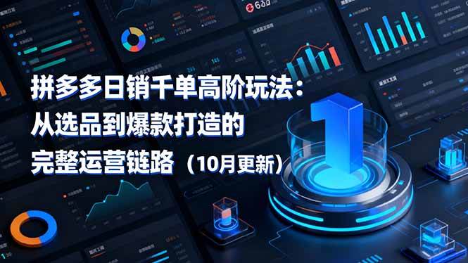 图片[1]-（16404期）拼多多日销千单高阶玩法：从选品到爆款打造的完整运营链路（10月更新）
