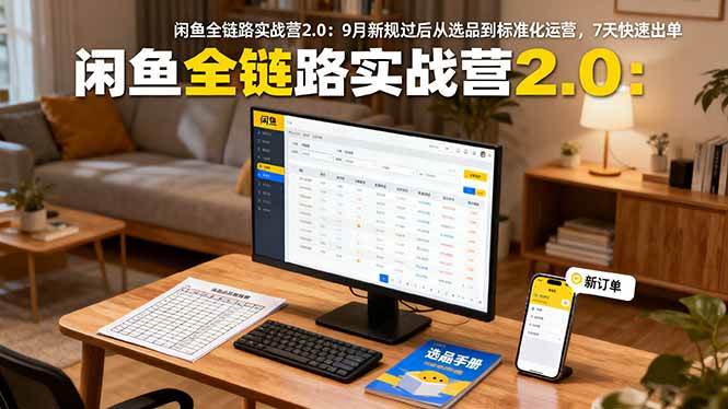 图片[1]-（16263期）闲鱼全链路实战营2.0：9月新规过后从选品到标准化运营，7天快速出单