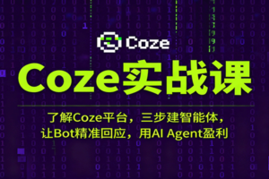 Coze实战课：了解Coze平台，三步建智能体，让Bot精准回应，用AI Agent盈利-麦资源网