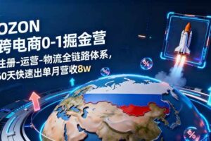 （16277期）OZON跨境电商0-1掘金营：注册-运营-物流全链路体系，60天快速出单月营收8w-麦资源网