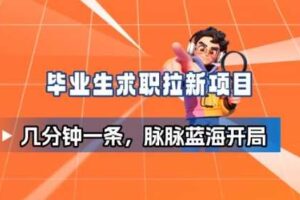 毕业生求职项目拆解_脉脉拉新空白市场，蓝海开局-麦资源网