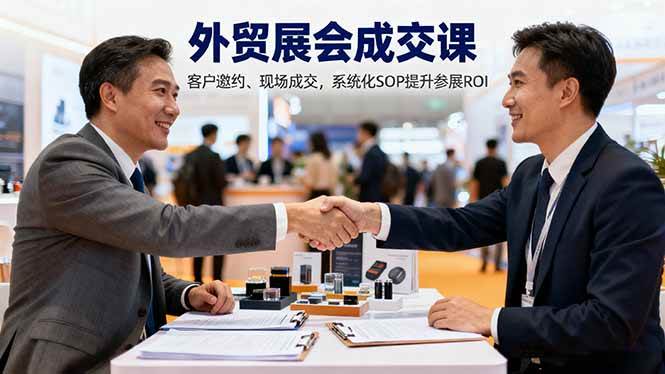 图片[1]-（16356期）外贸展会成交课，含目标制定、客户邀约、现场成交，系统化SOP提升参展ROI