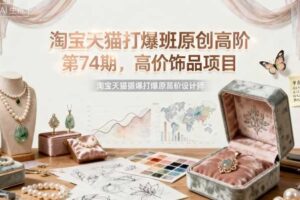 淘宝天猫打爆班原创高阶第74期,高价饰品项目-麦资源网